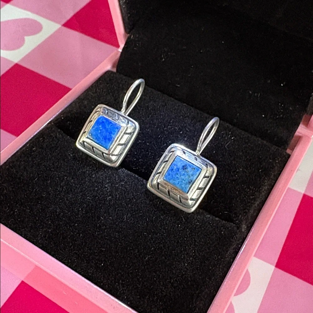 Vintage Lapis Sterling Silver 925 earrings